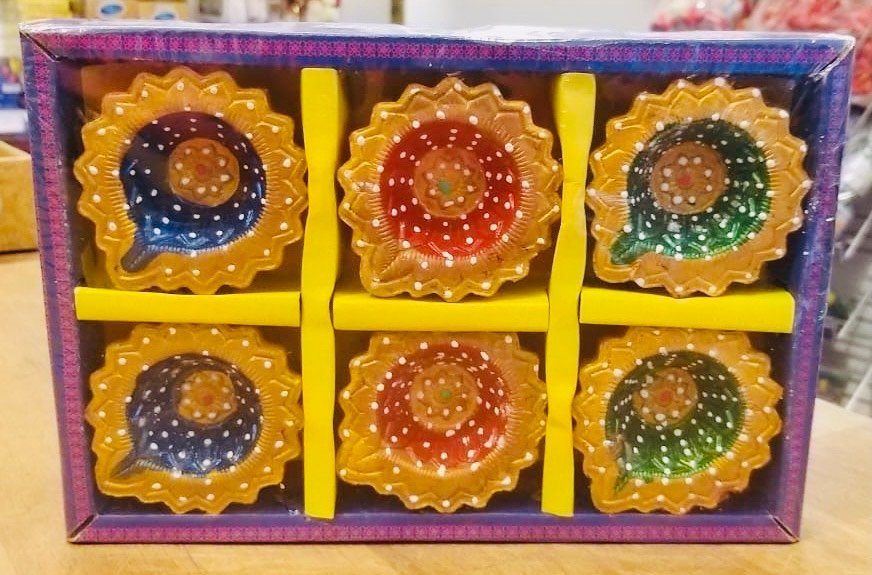 Diwali Clay Dias(colour), - 6 stk