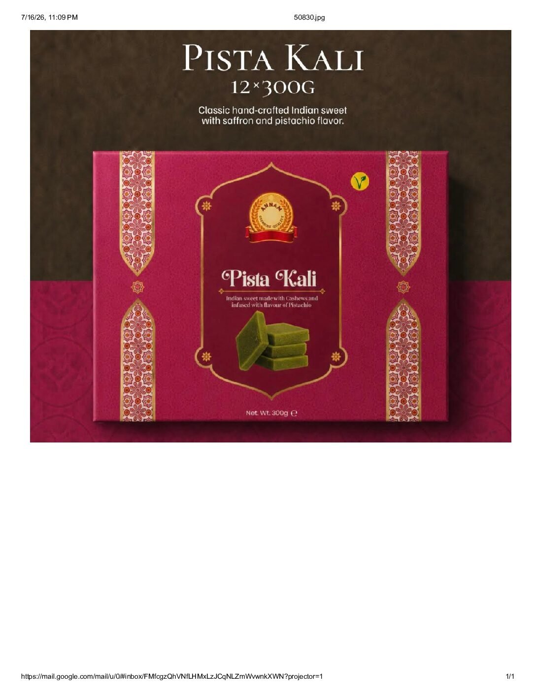 Pista Katli-300g-Annam