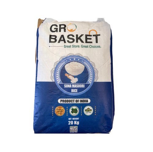 Sona Masoori Rice, Premium Quality - Grobasket-20 Kg