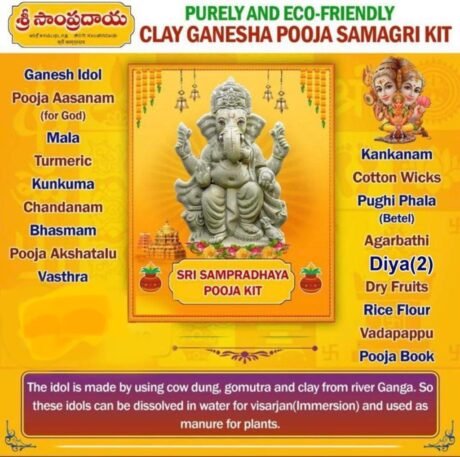Clay Ganesha Pooja Samagri Kit