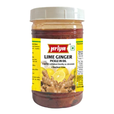 Lime Ginger Pickle(without Garlic)-Priya-300Gm