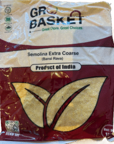 Semolina Extra Coarse(Bansi Rava)-Grobasket-1Kg