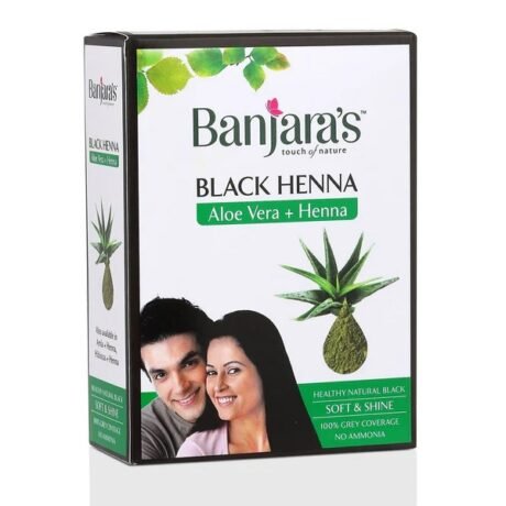 Black Henna -Aloe Vera+Henna- Banjara’s-50Gm