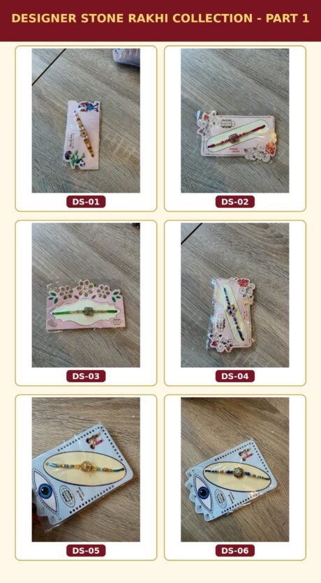 Designer Stone Rakhi Collection – Choose Your Design