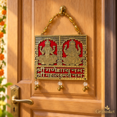 Lakshmi Ganesha Door Hanging Board-15*12cm