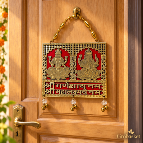 Lakshmi Ganesha Door Hanging Board-15*12cm