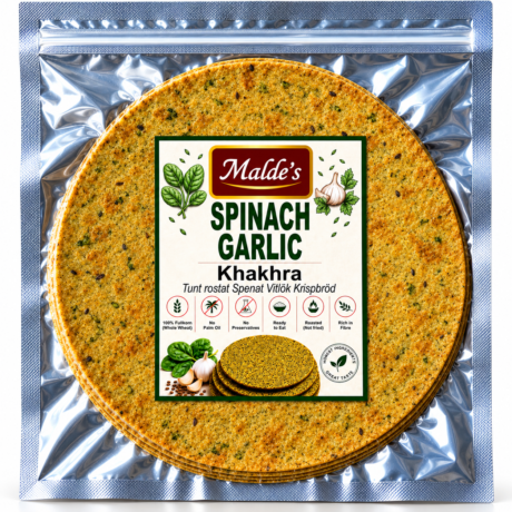 Spinach GarlicKhakhra-Malde’s-200Gm
